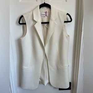 Calvin Klein Ivory Open Vest